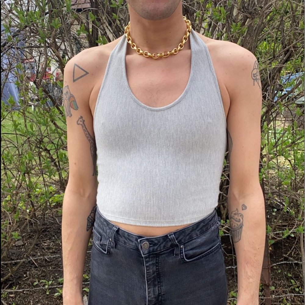 Topshop cropped halter top 😍